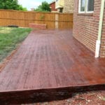 Stained Stamped Concrete Made to Look Like Wood