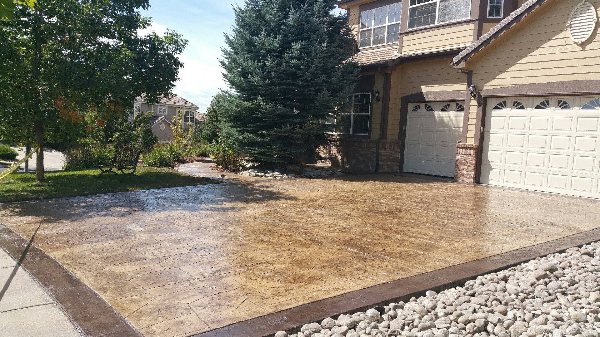 Two-Tone Stamped Driveway
