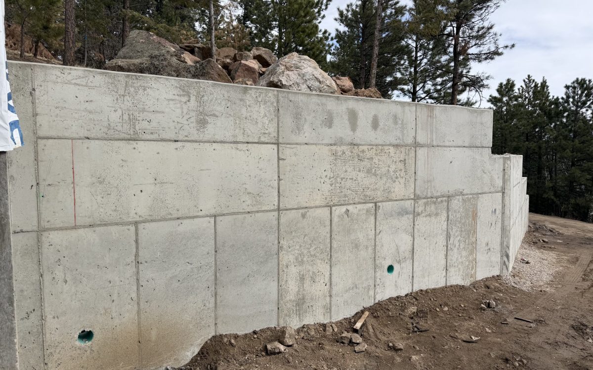 Poured Retaining Wall